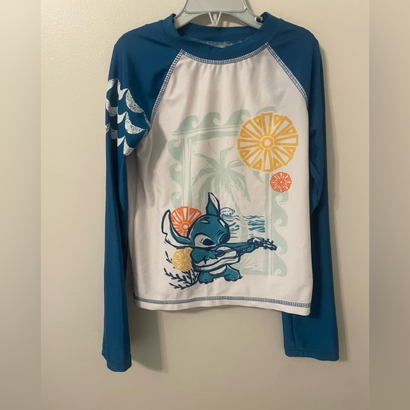 DISNEY Store Stitch Rash guard size 7/8 Unisex - Picture 1 of 4